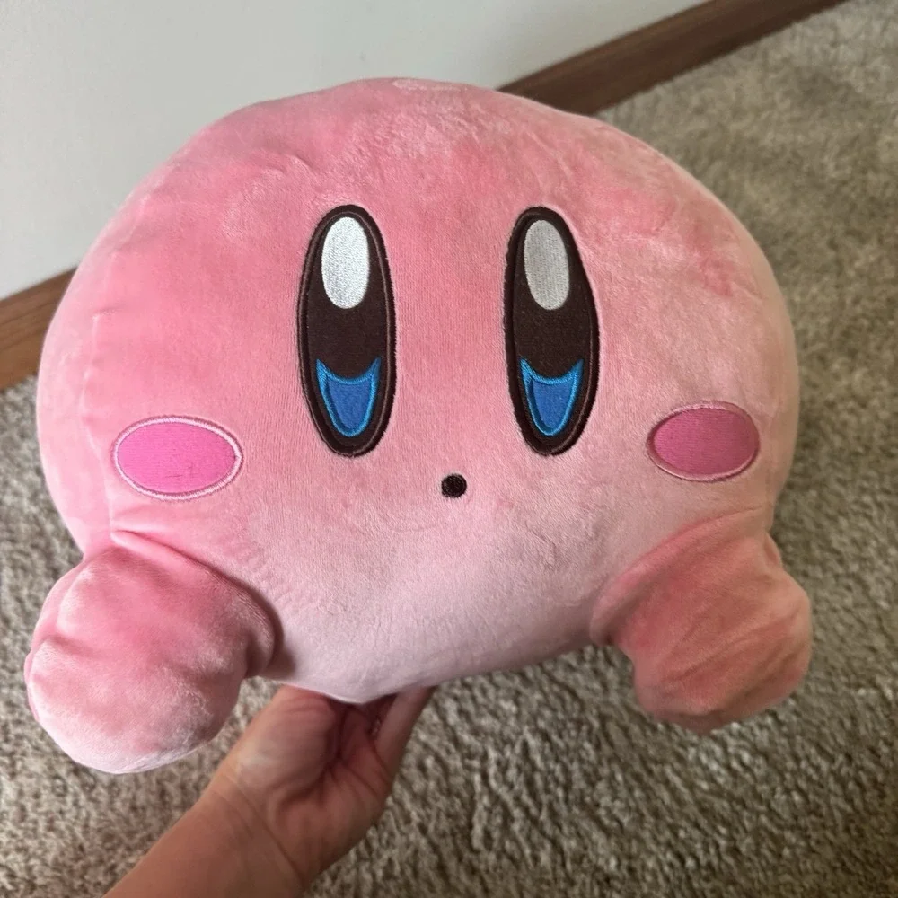 Kirby Lying down Super Big 13 inch Plush ~ Nintendo ~ Embroidered Eyes ~ Clean